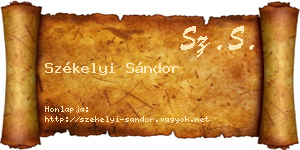 Székelyi Sándor névjegykártya